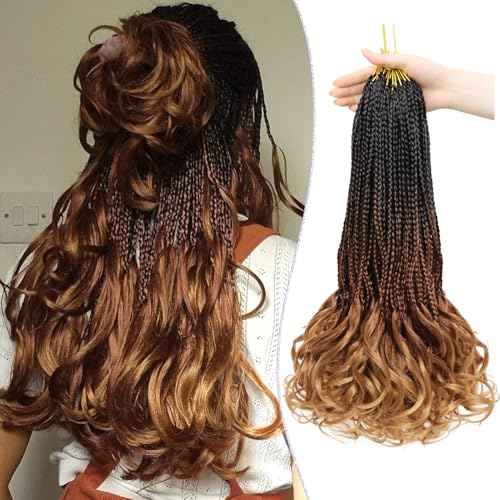 French Curl Crochet Braids 14 Inch Goddess Box Braids Crochet