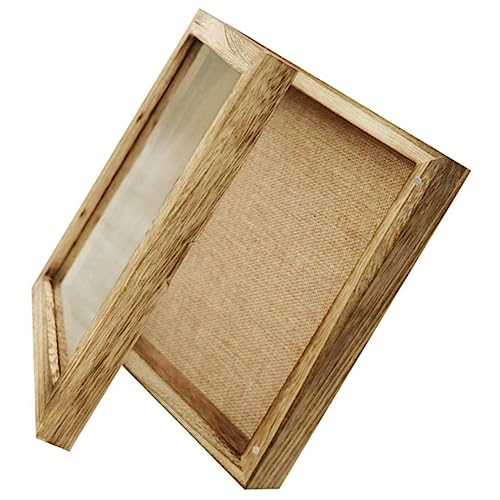 MUCKLILY Decorative Shadow Box Frame Natural Wood Display Case Specimen Display Box Versatile for Collectibles Jewelry