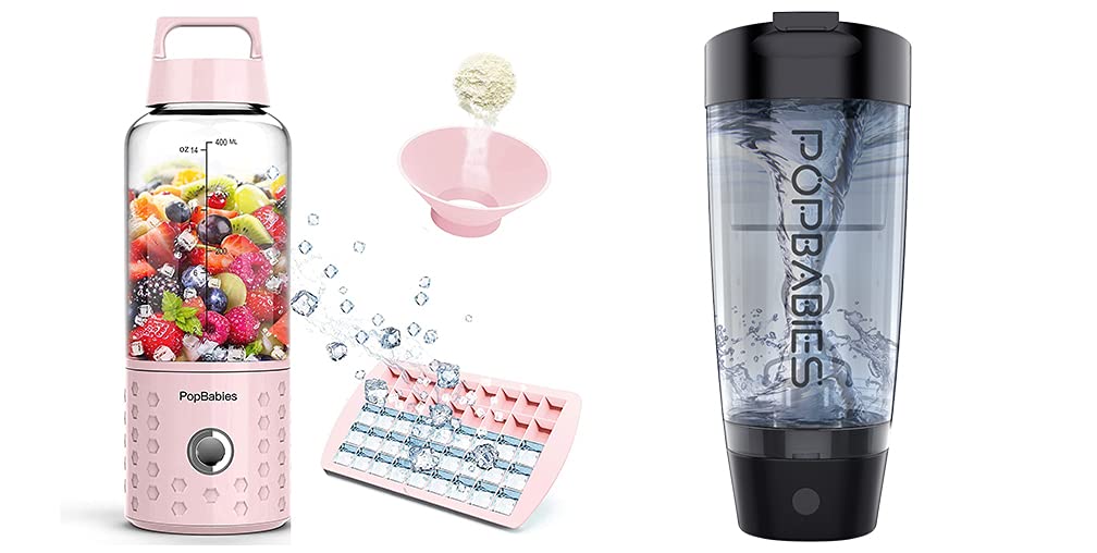 Portable Blender, PopBabies Personal Blender,Smoothie Blender. Rechargeable USB Princess Pink; PopBa