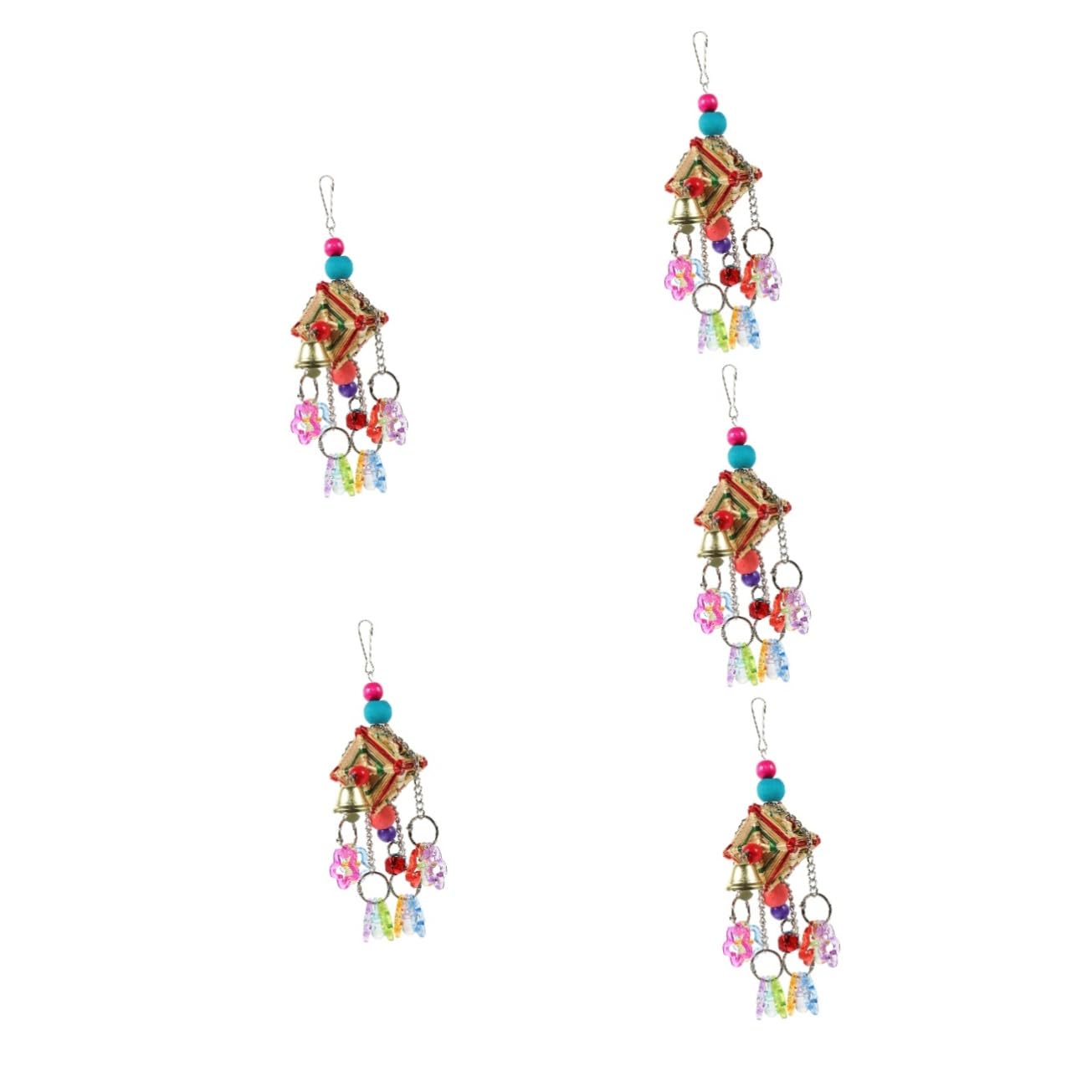 BESPORTBLE 5pièces Jou Mâcher Suspendu pour Perroquet Acrylique Accessoire Amusant pour Oiseaux De Compagnie Jou Grignoter Escalader pour Oiseaux