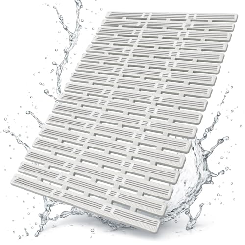 Shower Mat Non Slip - White & Grey 35