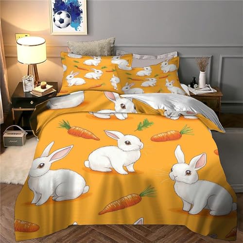 Housse de couette lapin de Pâques 3D microfibre de qualité supérieure