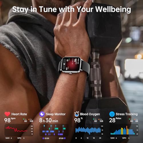 Smart Watch with 2 Bands, 1.85" HD Fitness Tracker with Bluetooth Calls 110+ Sport Modes - image 4