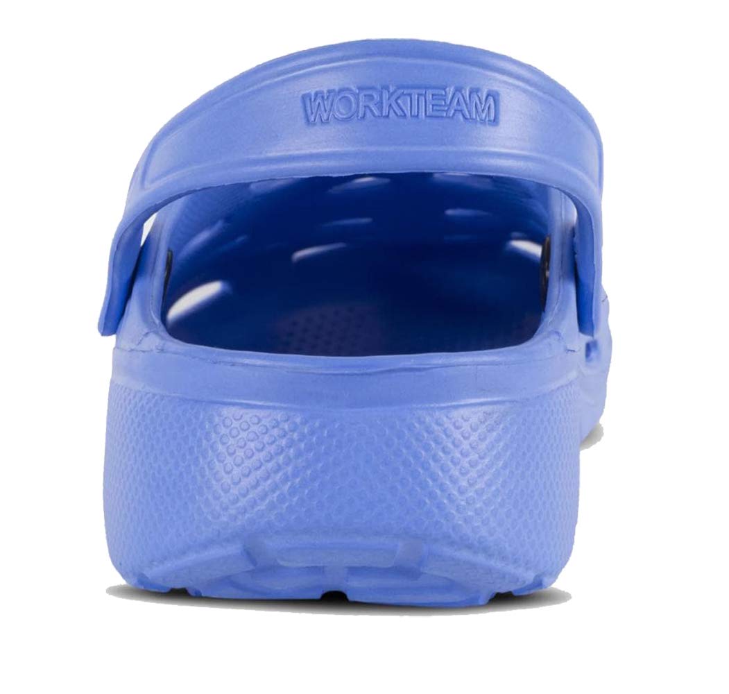 Work Team Zueco Sanitario EVA Unisex, Ultraligero, ergonómico. Anatómico, con Cámara ortopédica, Suave para los pies. Unisex Naranja 40