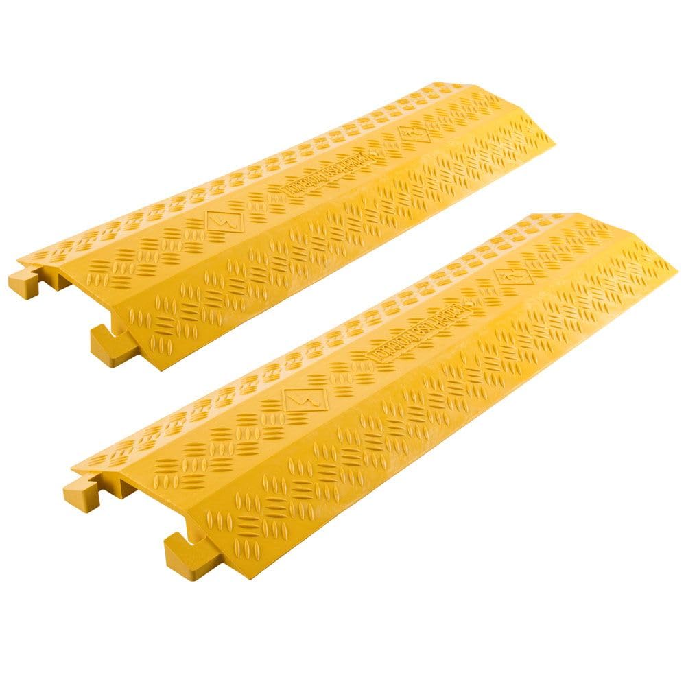 Guardian 2-Pack Bundle of High Traffic Pedestrian Light Equipment Drop-Over Cable Cover Ramps
