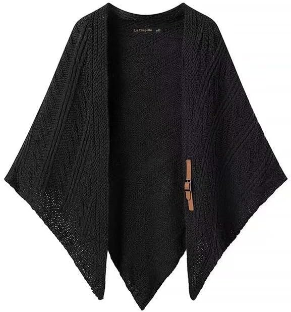 Pashmina Shawl Wraps for Women Cross Sweater Shawls and Wraps Cardigan Cape Front Poncho Knit Cashmere Sweater Shawl - Image 3