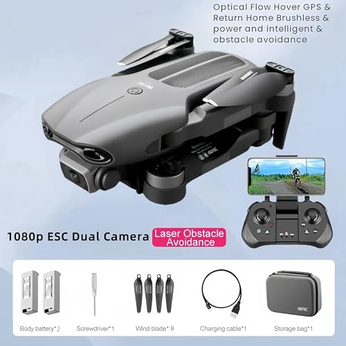 Drone with Camera for Adults 2K, GPS Drone with Brushless Motor, FPV Foldable Quadcopter for Kids Beginners, 5G WIFI Transmission, Auto Return, Follow Me, Altitude Hold,30 Mins Flight Time,2 Batteries - Image 6