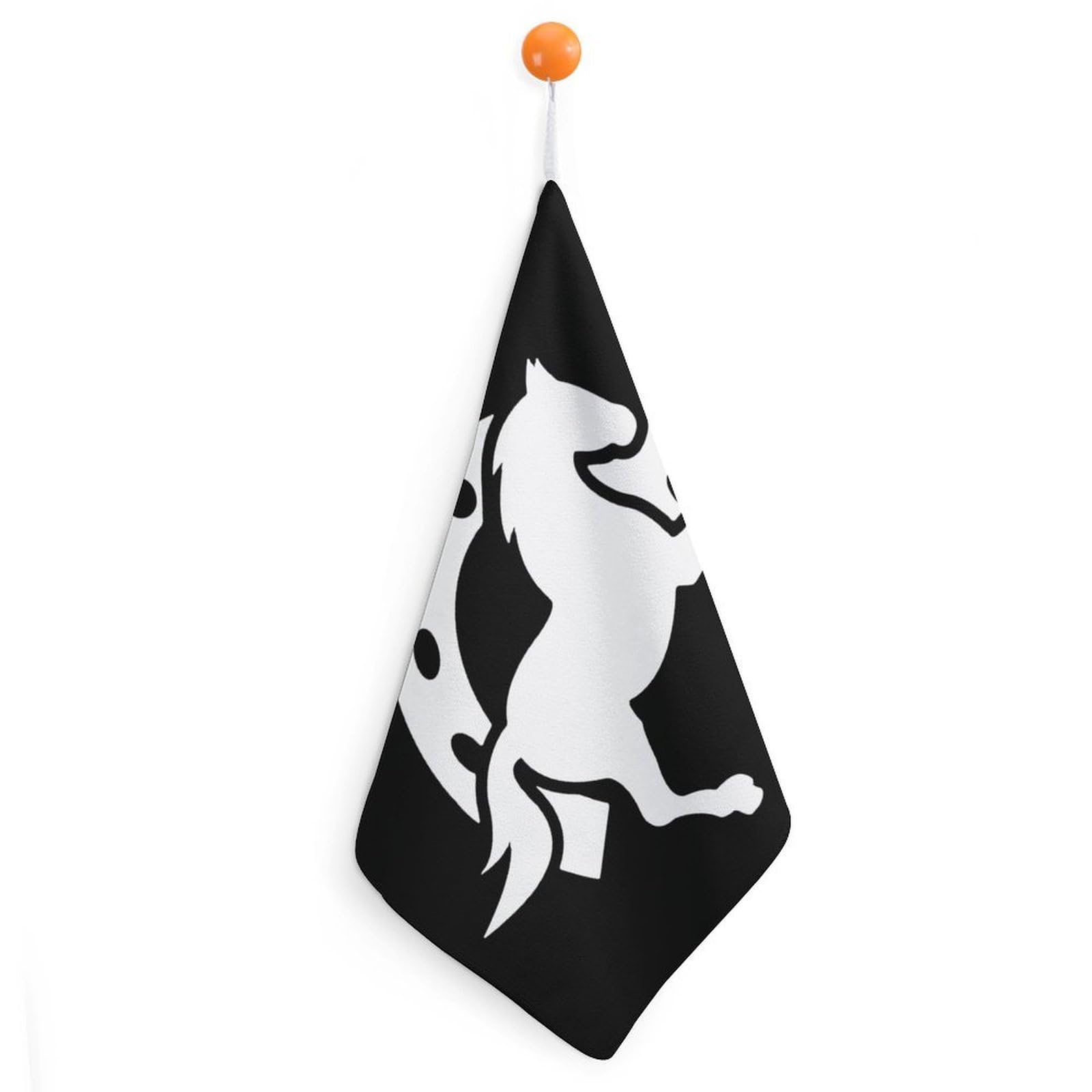 CGSBNGHA Horseshoe Horse Hand Towel Hanging Face Towels Cleaning Cloths Handkerchief for Bathroom Kitchen
