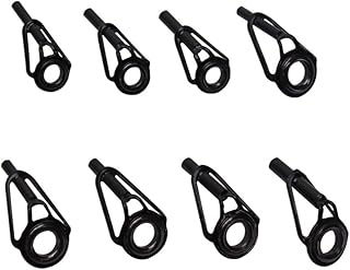 8 Pcs Rod Tip Repair Kit, Fishing Rod Tip Repair Kit, Stainless Steel Rod Tip Repair Rod Tip Replacement Fishing Rod Tip Repair Kit Fishing Rod Ceramic Guide Rings for Freshwater Saltwater Rod