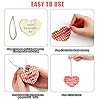 FOIMAS Valentine's Day Wooden Slices,36pcs Heart Cupid Unfinished Wood Cutout Slice Hanging Ornament with Jute Twine and Colored Pen for DIY Craft Supply #2