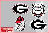 Georgia Bulldogs UGA, G & SPIKE DOG 4 pack of 2