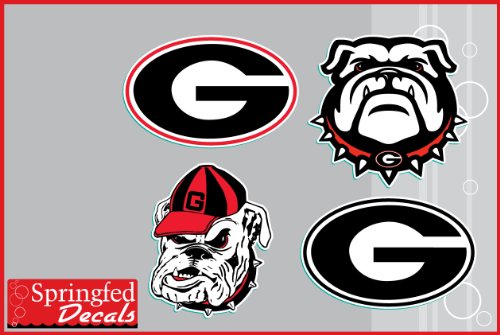 Georgia Bulldogs UGA, G & SPIKE DOG 4 pack of 2