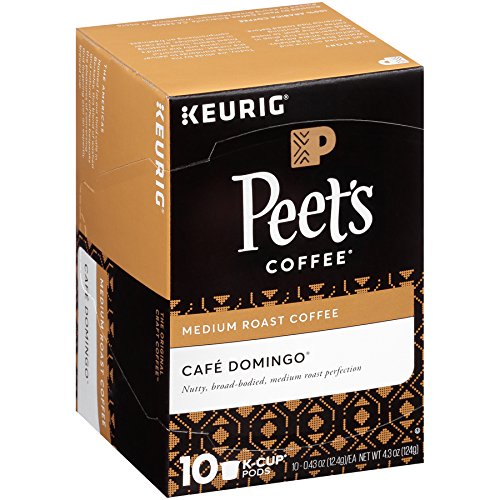 Peet's Coffee Cafe Domingo Medium Roast Single Cup Coffee for Keurig K-Cup Brewers 40 count