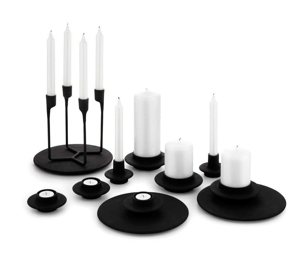 Normann Copenhagen Kerzenständer, Schwarz, 20,4 x 14 x 13 cm