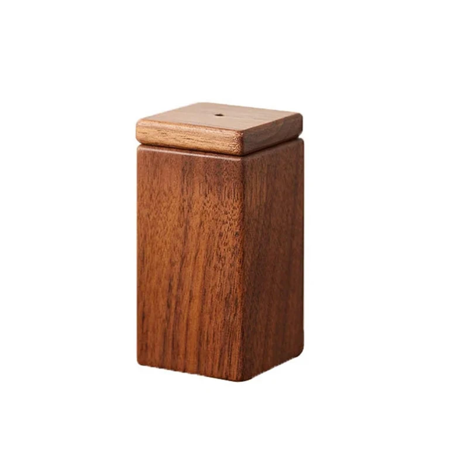 PSNKLMM Adsorption Toothpick Dispenser Black Walnut Wood Box Holder Container Home Decoration