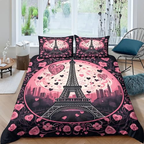 Funda nórdica premium de microfibra transpirable con estampado floral París King de 220x240 cm 2