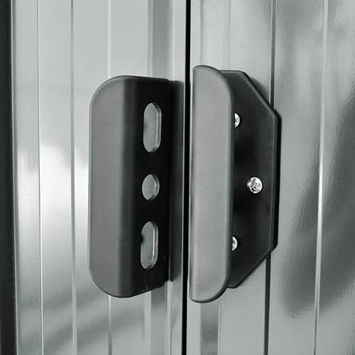 Miniatura 5 de FAMIROSA Cobertizo de almacenamiento de jardín, puertas corredizas dobles para exteriores, cobertizo de herramientas para patio, equipo de cuidado