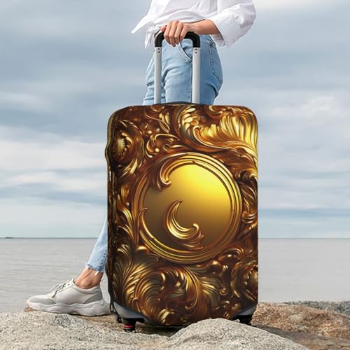 Luggage Cover Elastic Washable Suitcase Cover Dustproof Suitcase Protector Personalized Books With Golden Borders Travel Luggage Baggage Covers For 18-32 Inch2