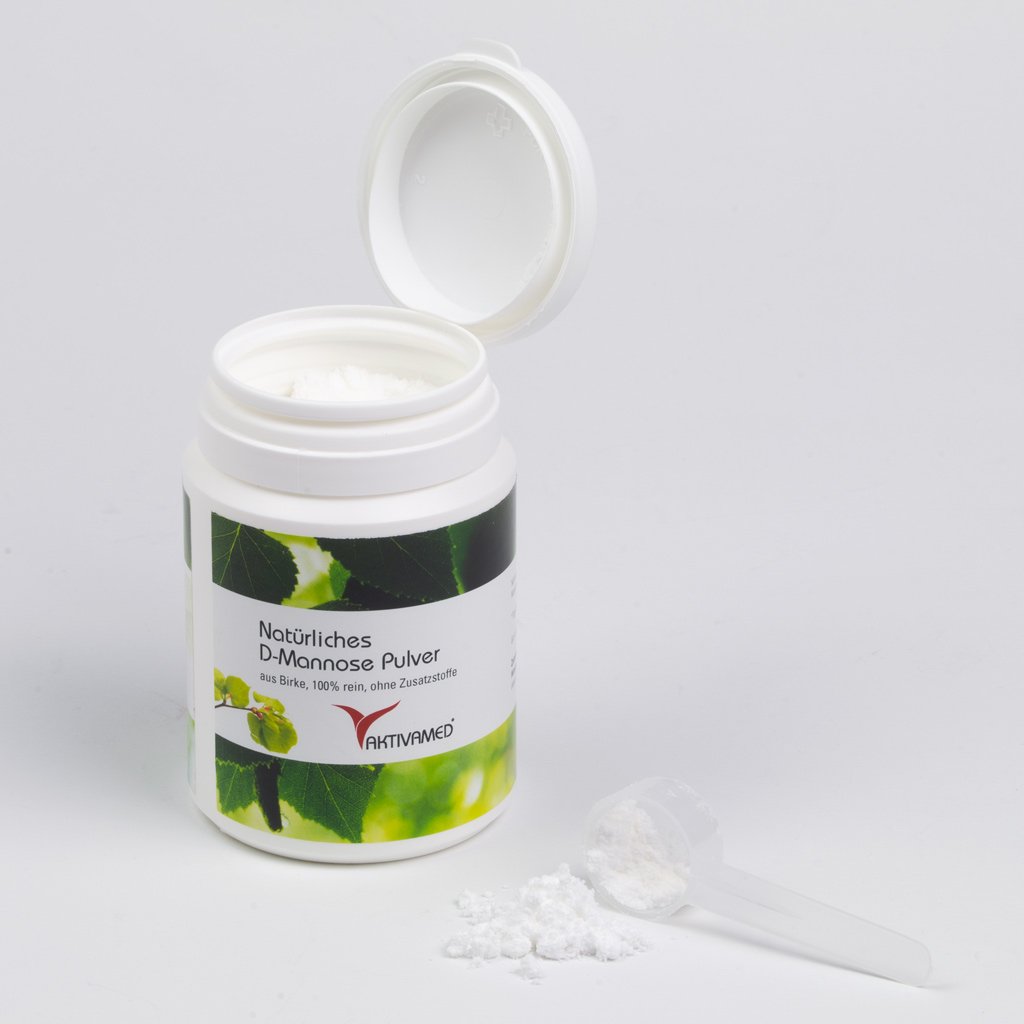 D-Mannose aus Birke vegan - diätische Behandlung gegen Blasenentzündungen, Harnwegsinfekt - 100g Natural Premium Pulver laborgeprüft - 2 Monatsvorrat (1x100g) - Made in Germany - rein! KEIN Mais