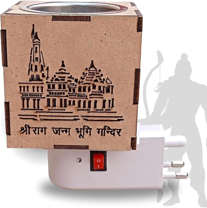 Diffuser for Room Fragrance | Electrical Camphor Diffuser for Room Decor | Electric Camphor Burner for Room Fragrance | Ram Mandir Kapoor Dani (Ram Mandir- Non Auto Cut)