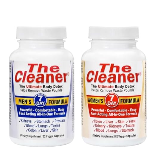 CenturySystemsBrand The Cleaner, 2 Pack Bundle, 7 Day Women's Formula and 7 Day Men's Formula, Ultimate Body Detox, 52 Capsules Each