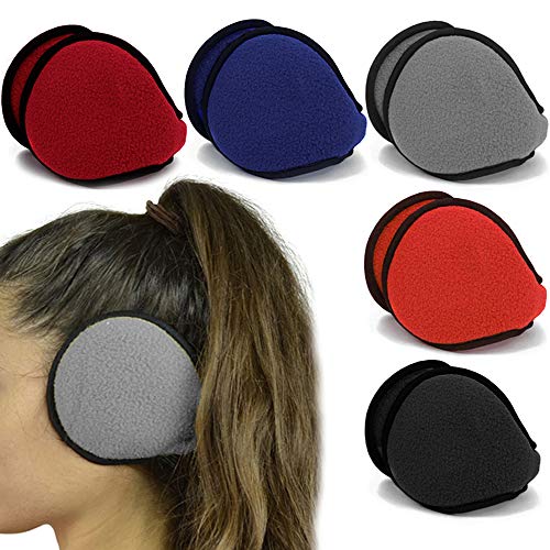 1 Ear Muff Warmers Winter Basic Polar Fleece Earmuffs Lint Grip Wrap Soft Unisex(assorted colors)one size