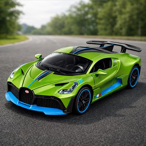 Image of Toyshine 1:32 Scale Die Super Fast Racing Model Car with Music and Lights Along with Pull Back Function Opening Doors Feature for Kids Boy Girl 3+, Green