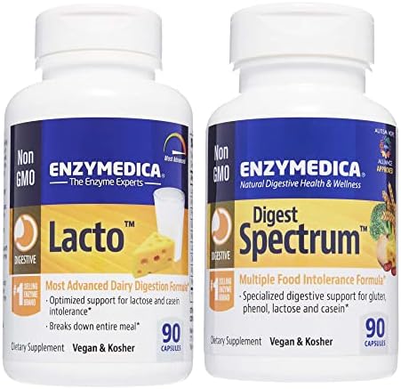 Best health supplement | Enzymedica Lacto, 90 Capsules + Digest Spectrum, 90 Capsules Best health supplement | Enzymedica Lacto, 90 Capsules + Digest Spectrum, 90 Capsules