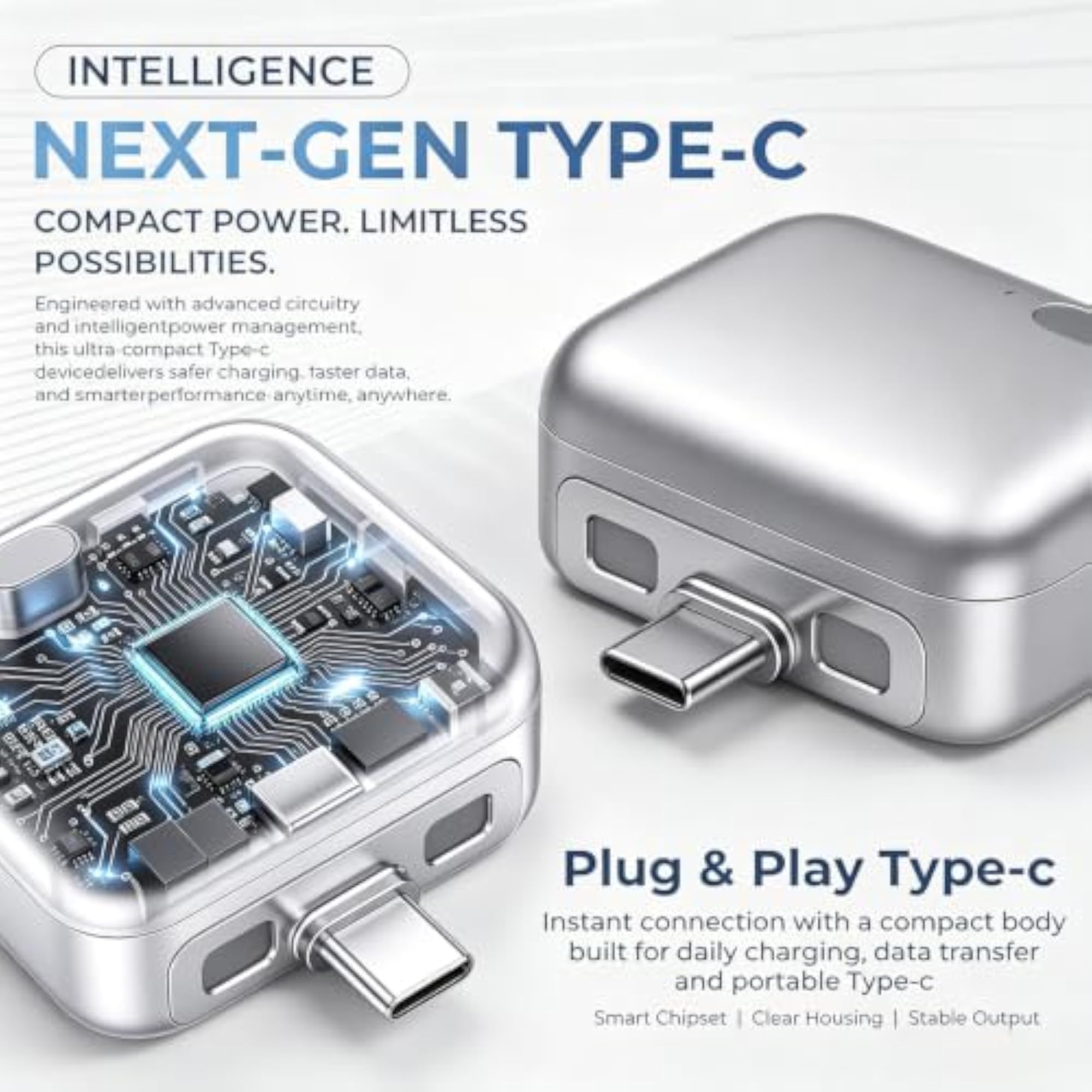 140W USB-C Charging Adapter Separator, Smart Auto Stop
