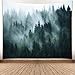 Produktbild YISURE Wandteppich Wald Grün, Nebliges Wandteppiche Wandtuch Wald für Schlafzimmer, Wandtücher Landschaft, Wandbehang Wald, Tuch für die Wand in Living Room Decoration Großes Format 230x180cm