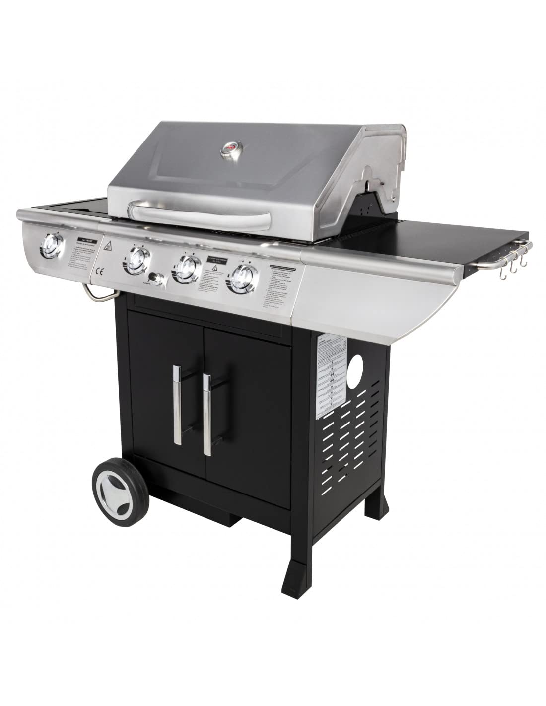 Somagic Barbecue au gaz Baltimore - 3 brûleurs 10,5kW + réchaud