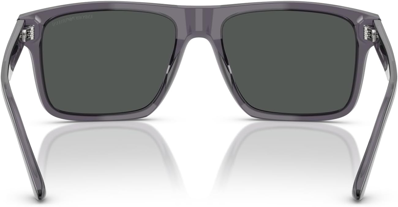 Emporio Armani Men's Ea4232f Low Bridge Fit Square Sunglasses