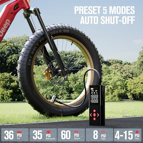 Image of GOOLOO AP150 Tire Inflator Portable Air Compressor, 2X Faster 150PSI Cordless Air Pump for Car Tires with Auto-Shutoff, Portable Tire Pump with Digital Pressure Gauge for Car, Motorcycle,Bike, Ball