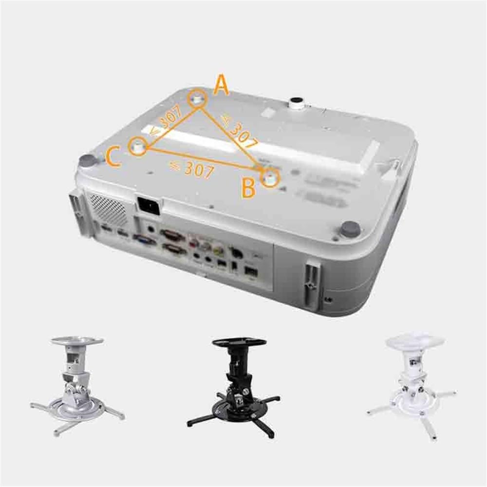 Supporto per Proiettore Home Office Staffa da soffitto for proiezione Rotante Staffa for proiettore Gancio di Sospensione in Lega di Alluminio Supporti per proiettori(Silver)