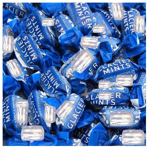 Glacier Mints & Fruit Flavour Boiled Sweets – Individually Wrapped Clear Hard Candies – Classic Mint & Fruity Treats (250g, Glacier Mints)