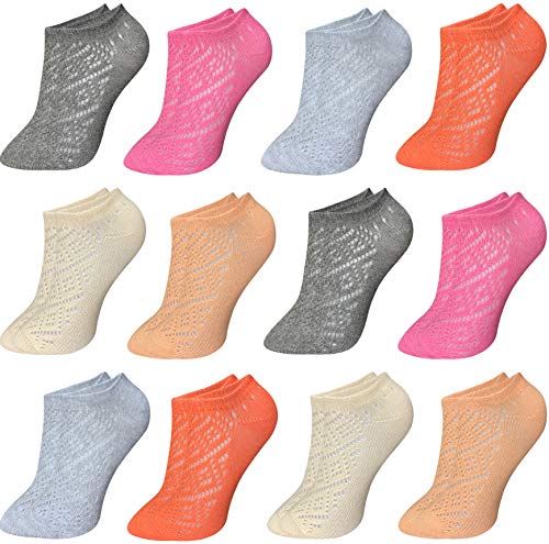 PiriModa Lot de 12 paires de chaussettes pour femme en coton 35-40 - Multicolore - taille unique Cover