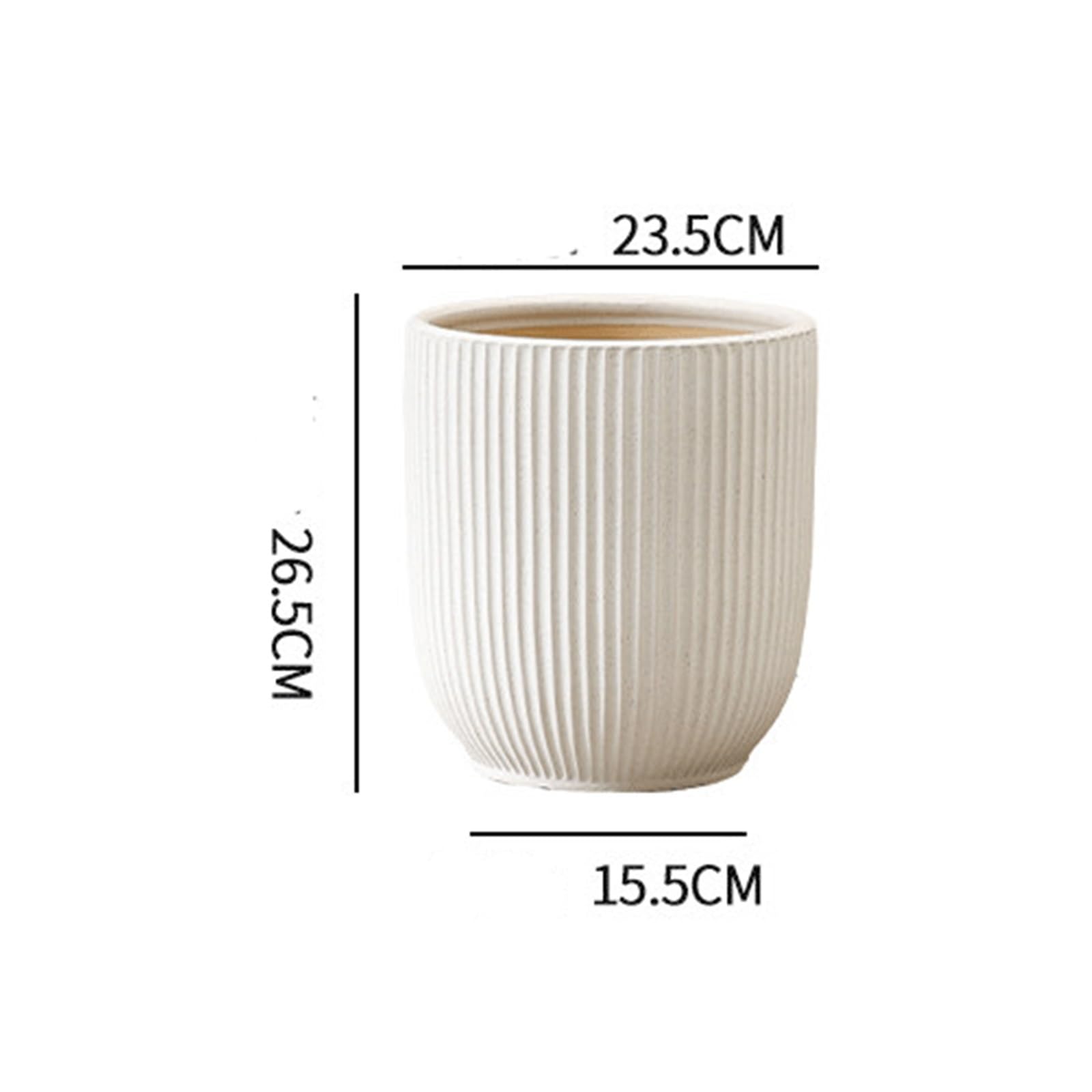 Doniczki Biała ceramiczna doniczka, bardzo duża, idealna do roślin doniczkowych Nandina i Monstera(Duży)