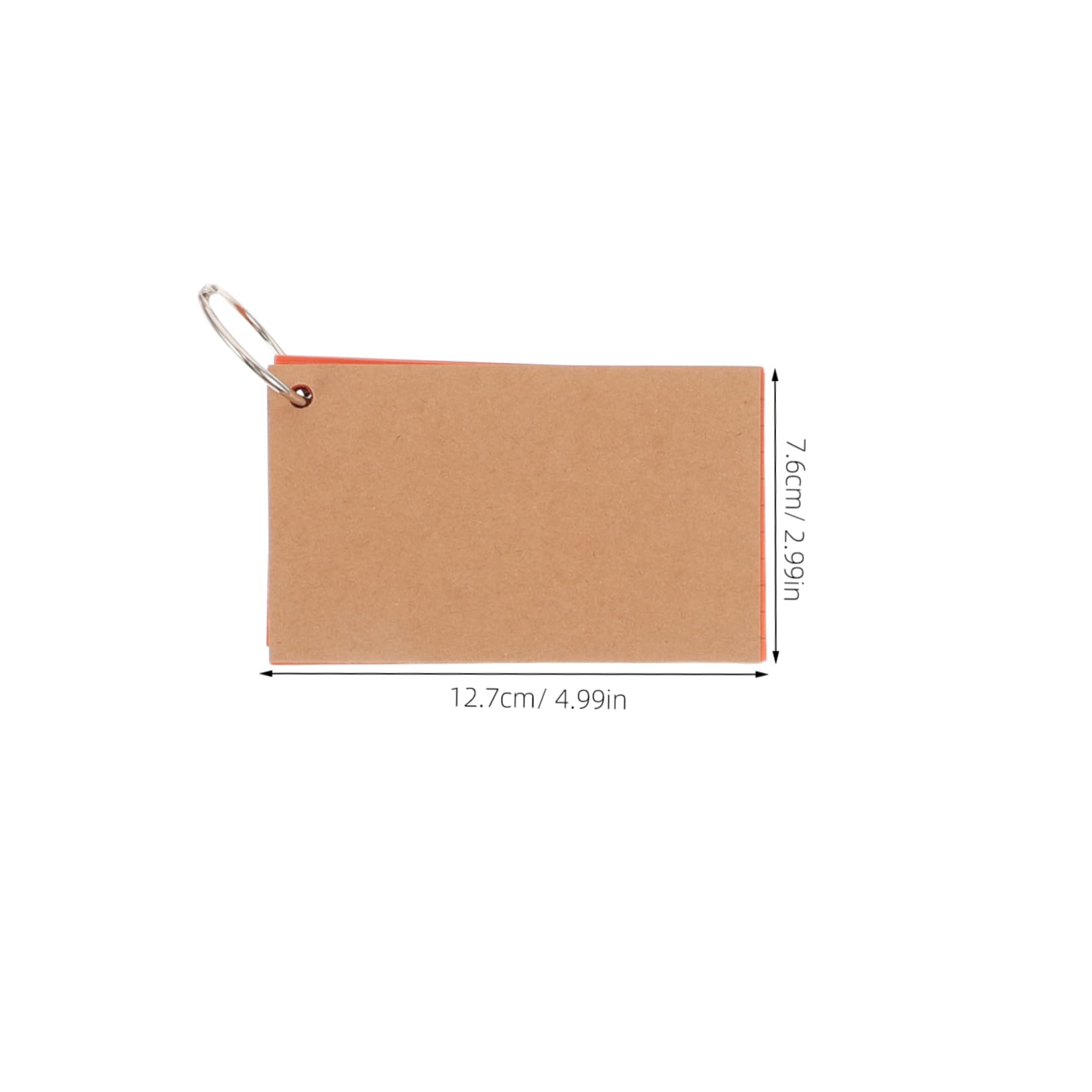 Lernkarten 10 Stück Doppelseitig Liniert mit Ring aus Papier | Vokabelkarten für Studium und Besprechungen, Loseblattartig, 100 Blatt pro Block, Edelstahlring