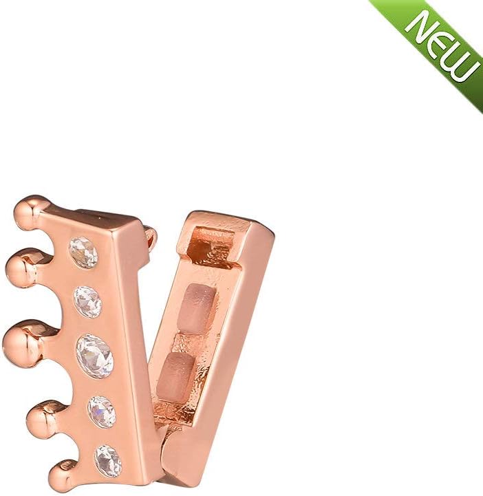 PANDOCCI 2018 Autumn Rose Gold Reflexions Crown Clip Bead DIY Fits for Original Pandora Bracelets Charm Fashion Jewelry - Image 4