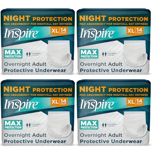 Image of Inspire Adult Diapers Women or Men - MAX Absorbency | Our Most Absorbent and Dry, Incontinence Underwear for Women or Men | Leak Proof Diaper Overnight or Daytime for Heavy