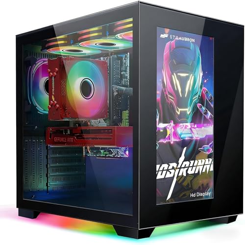STGAubron Gaming PC Desktop Computer, Intel Core i7-11700KF up to 5.0GHz, GeForce RTX 3070 8G, 32GB DDR4, 2TB SSD, WiFi 6, BT 5.0, RGB Fan x4, Windows 11 Home
