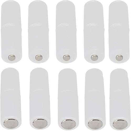 Adaptador de batería AAA a AA, convertidor de batería, carcasa para batería AAA con contactos metálicos en la parte inferior (color transparente,
