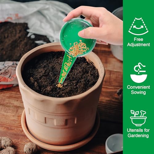 Coolrunner Pacote com 6 ferramentas dispensadoras de sementes, distribuidores de sementes, espalhado