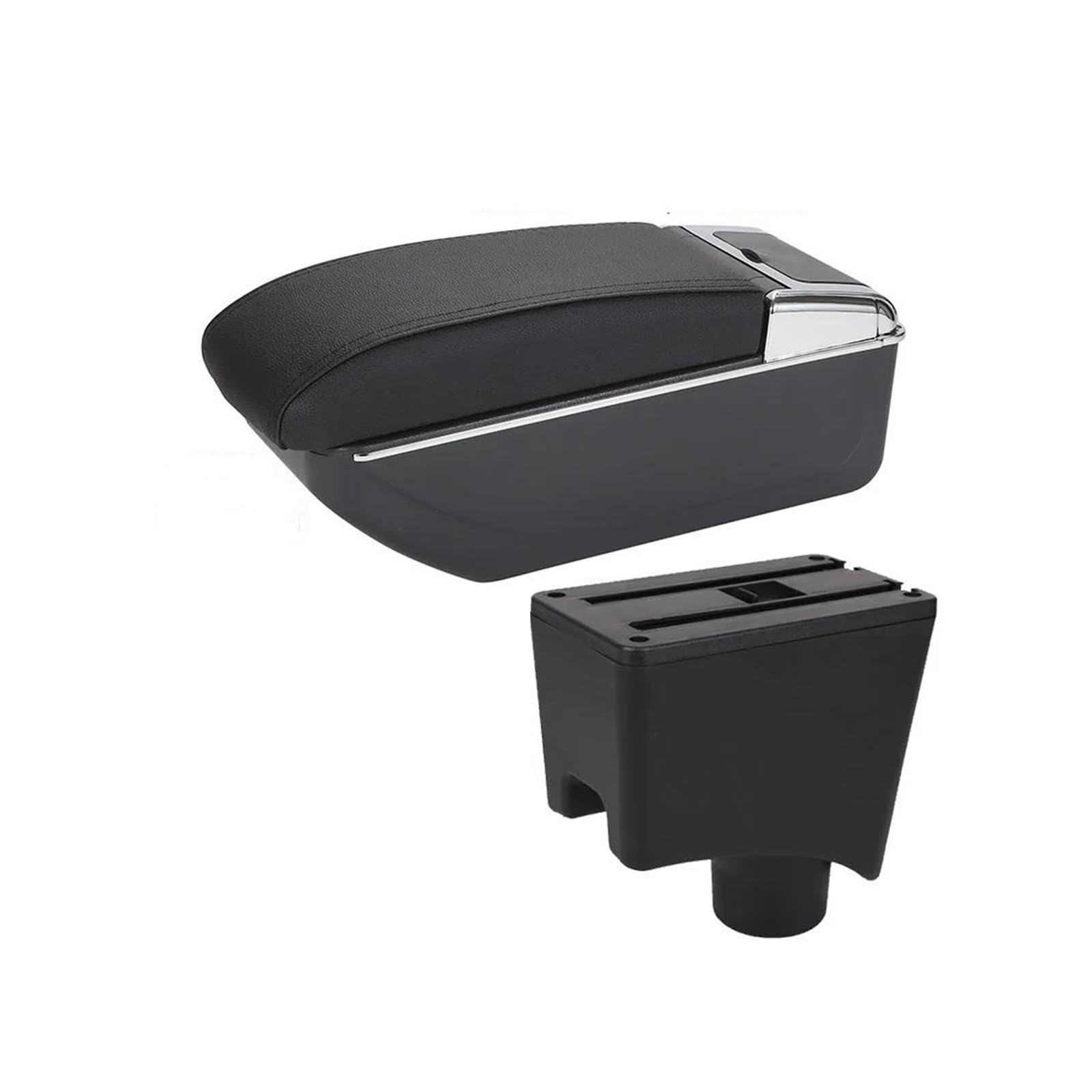 OOPUHKSY Armrest Storage Box For Nissan For Almera G15 Armrest Storage Box Car Accessories Car Armrest Box(B2 black line 7USB)