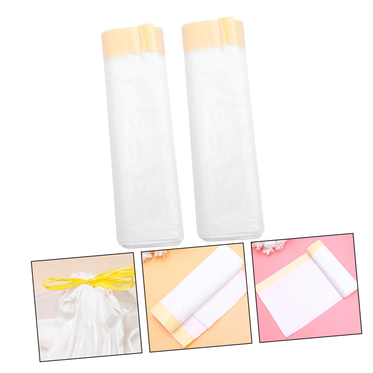 Generic 2 Rolls Box cat cleaning litter bag cat poop container cat litter waster bag litter pan cat poop holder cat pan liners litter liners Pearlescent Trash tray Low-density polyethylene