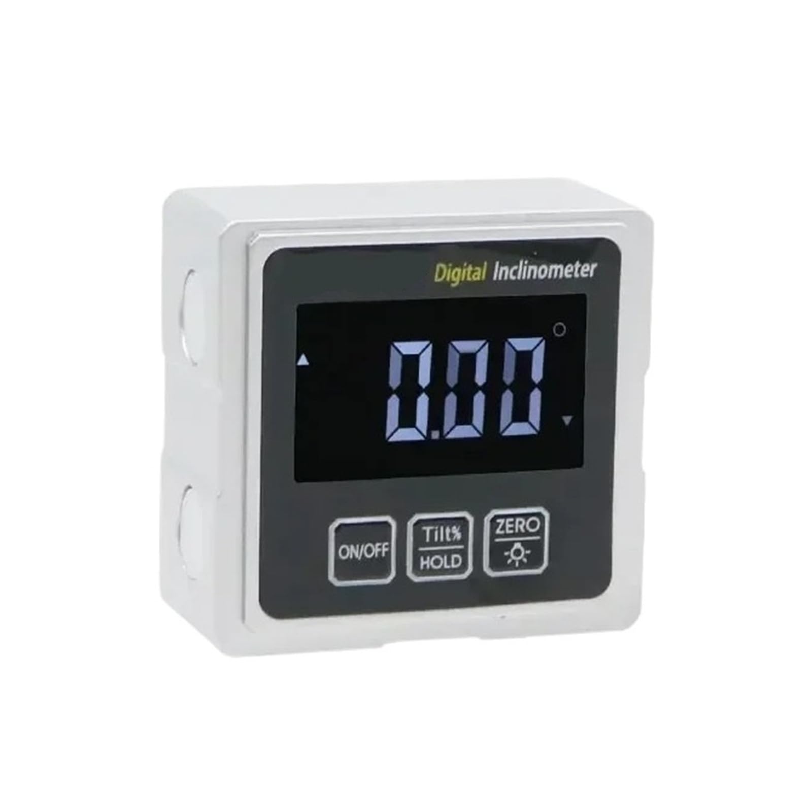 Goniometro digitale, misuratore di livello, misuratore di smusso, inclinometro con retroilluminazione e base magnetica a 3 lati