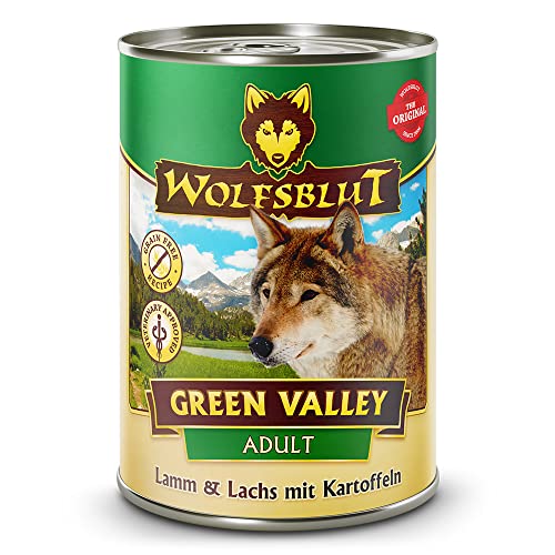 Wolfsblut - Green Valley - 6 x 395 g - Lamm und Lachs - Nassfutter - Hundefutter - Getreidefrei