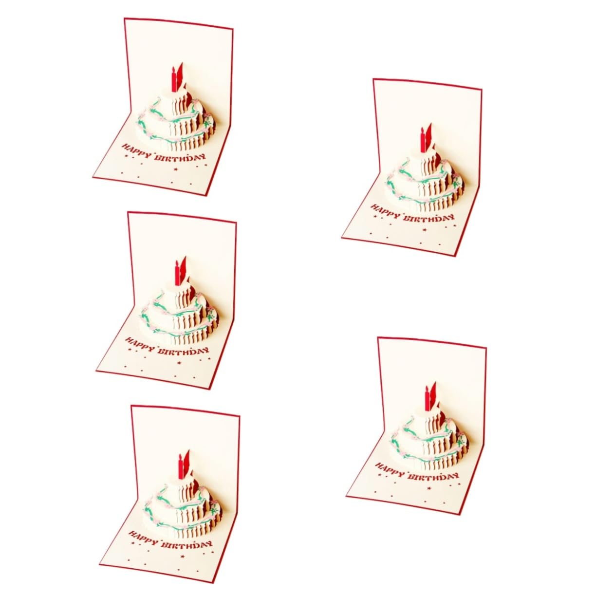 Abaodam 5pièces Carte Anniversaire Musicale Avec Éclairage Carte De Vœux Créative Pour Souhaits Anniversaire Surprise Unique Pour Et Famille