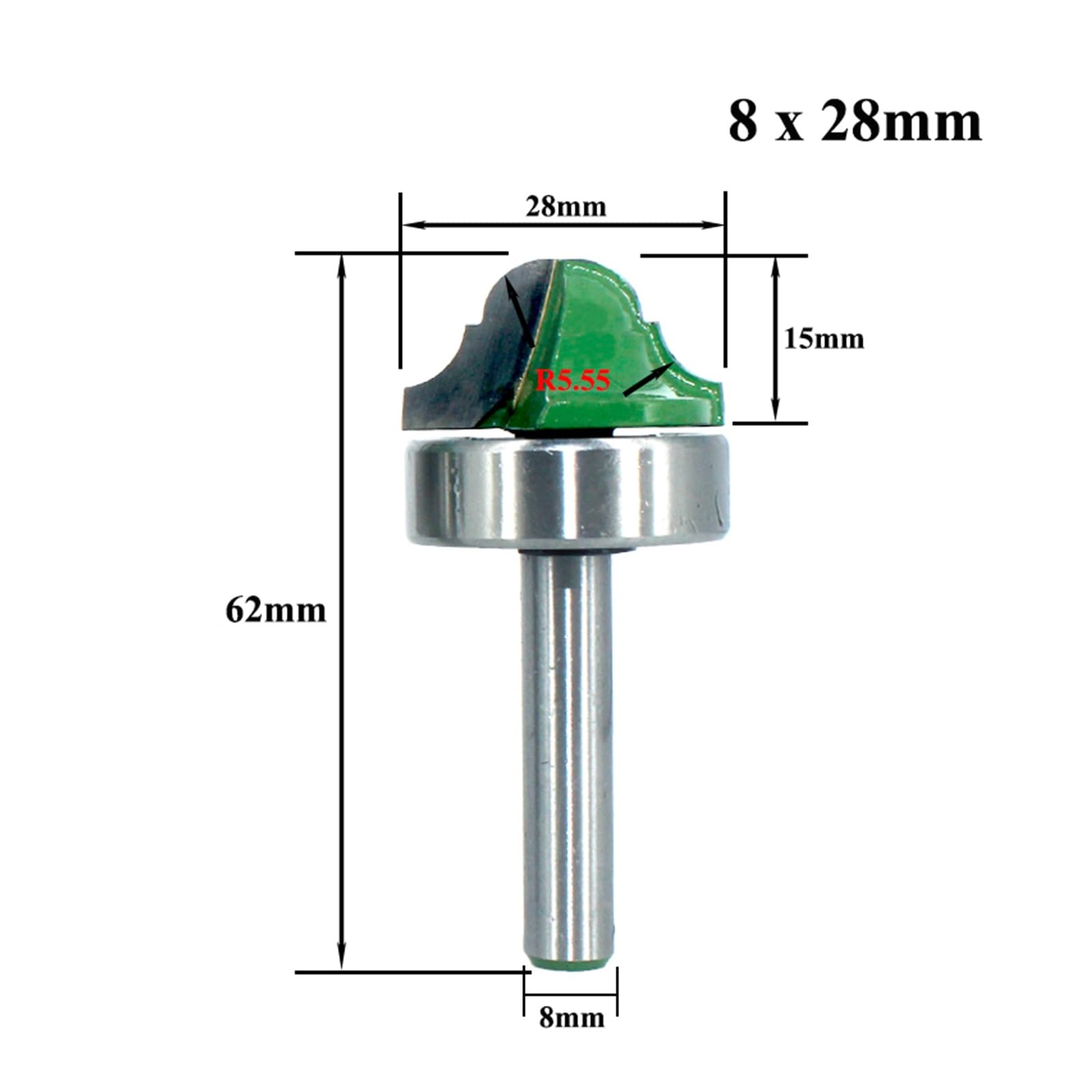 4 sztuk zestaw 8mm Shank Bit łożysko podwójne rzymskie krawędzie frez do drewna stolarka linia nóż Hobbing MC02101