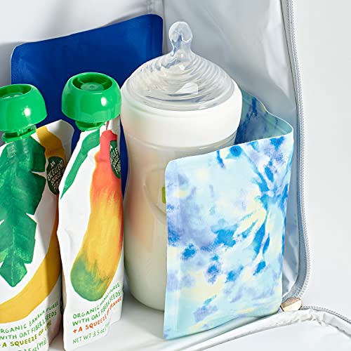 Cool Coolers by Fit & Fresh 2 Pack Soft Ice, Flexible Stretch Nylon Reusable Ice Packs for Lunch Boxes & Coolers, Aqua Tye Dye - Image 3